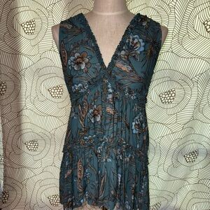 Free People Haze Floral Print Tunic